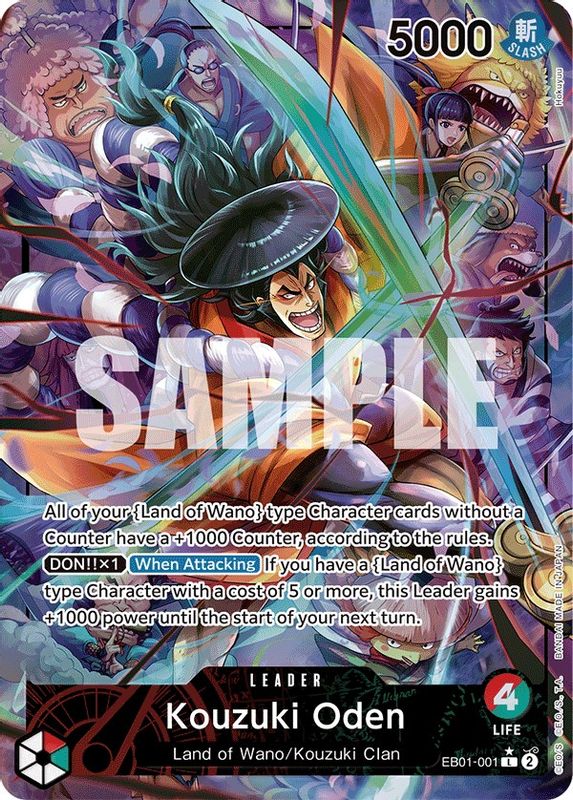 Kouzuki Oden (Alternate Art) - EB01-001 - Leader