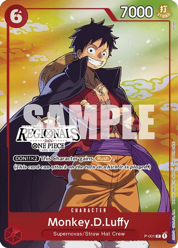 Monkey.D.Luffy (001) (Offline Regional 2024 Vol. 2) [Participant] - P-001 - Promo