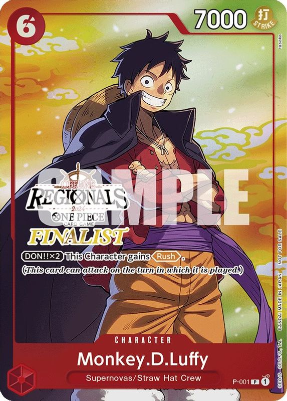 Monkey.D.Luffy (001) (Offline Regional 2024 Vol. 2) [Finalist] - P-001 - Promo