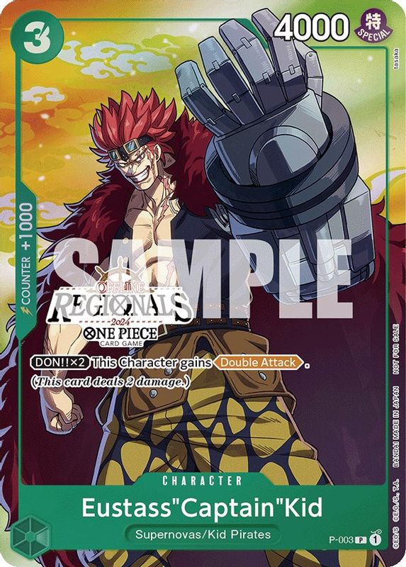 Eustass"Captain"Kid (Offline Regional 2024 Vol. 2) [Participant] - P-003 - Promo