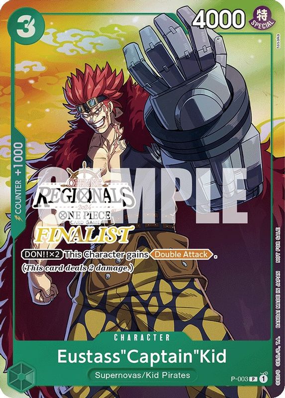 Eustass"Captain"Kid (Online Regional 2024 Vol. 2) [Finalist] - P-003 - Promo