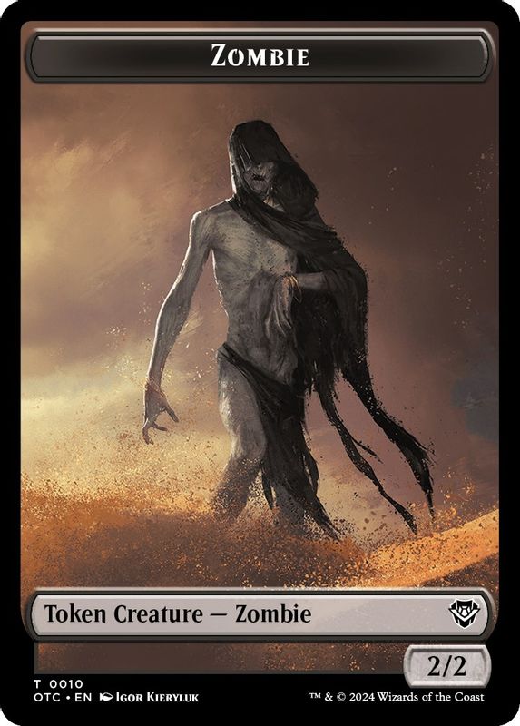 Zombie // Ox Warrior Double-Sided Token - 10 // 3 - Token