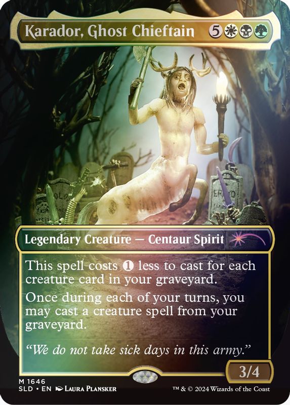 Karador, Ghost Chieftain (Rainbow Foil) - 1646 - Mythic