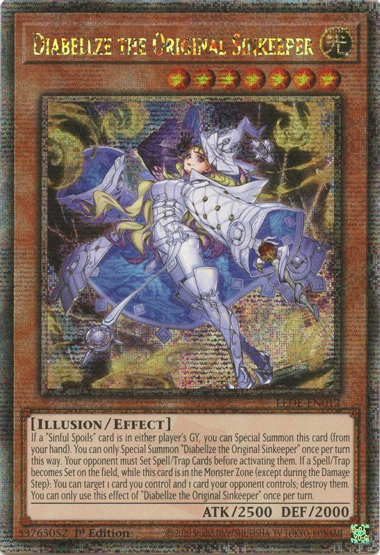 Diabellze the Original Sinkeeper (Quarter Century Secret Rare) - LEDE-EN012 - Quarter Century Secret Rare