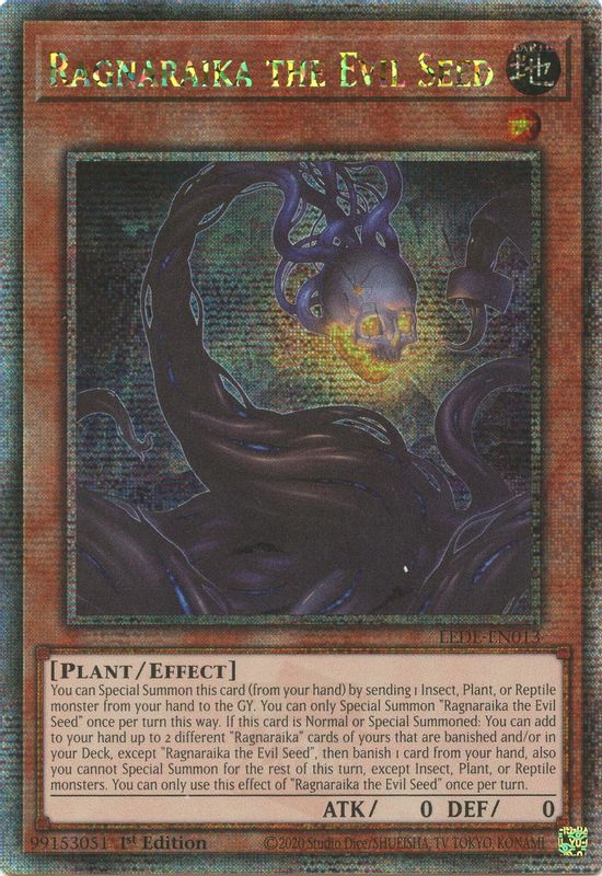 Ragnaraika the Evil Seed (Quarter Century Secret Rare) - LEDE-EN013 - Quarter Century Secret Rare