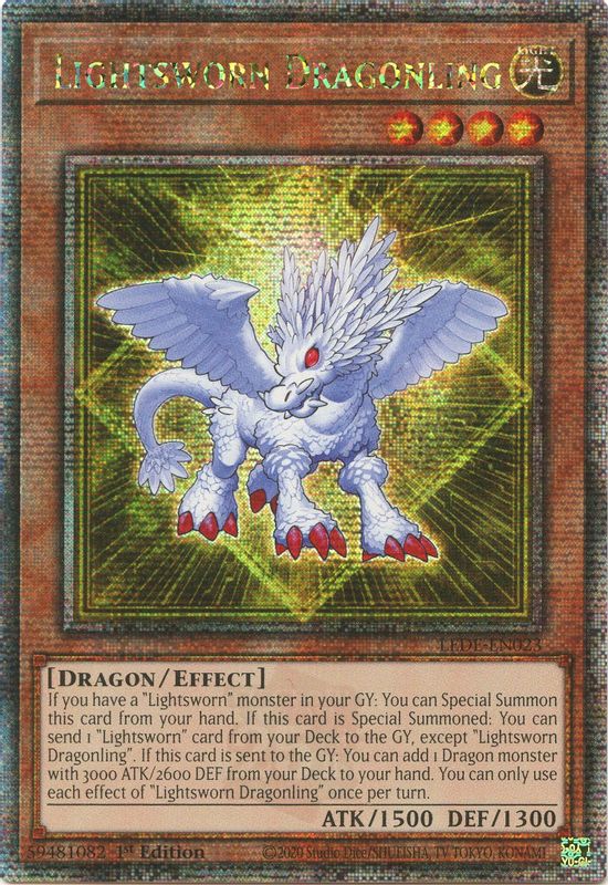 Lightsworn Dragonling (Quarter Century Secret Rare) - LEDE-EN023 - Quarter Century Secret Rare