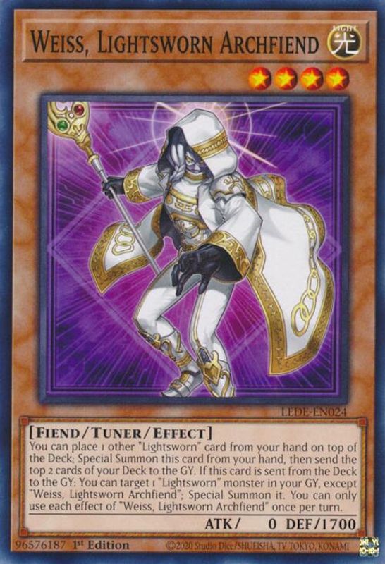 Weiss, Lightsworn Archfiend - LEDE-EN024 - Common / Short Print