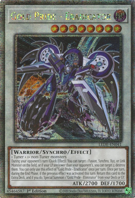 Gold Pride - Eradicator (Quarter Century Secret Rare) - LEDE-EN041 - Quarter Century Secret Rare