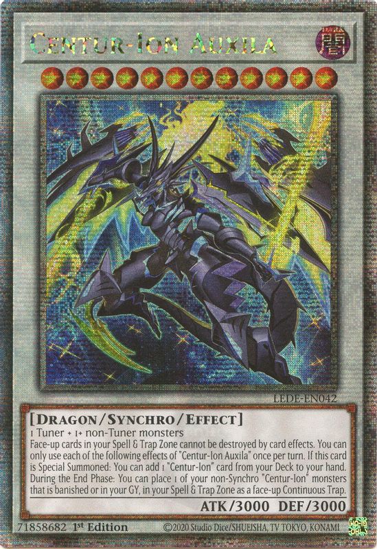 Centur-Ion Auxila (Quarter Century Secret Rare) - LEDE-EN042 - Quarter Century Secret Rare