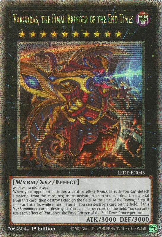 Varudras, the Final Bringer of the End Times (Quarter Century Secret Rare) - LEDE-EN045 - Quarter Century Secret Rare