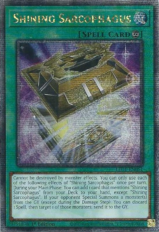 Shining Sarcophagus (Quarter Century Secret Rare) - LEDE-EN051 - Quarter Century Secret Rare