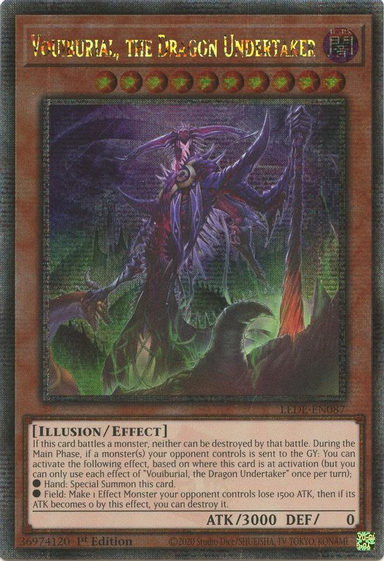 Vouiburial, the Dragon Undertaker (Quarter Century Secret Rare) - LEDE-EN087 - Quarter Century Secret Rare