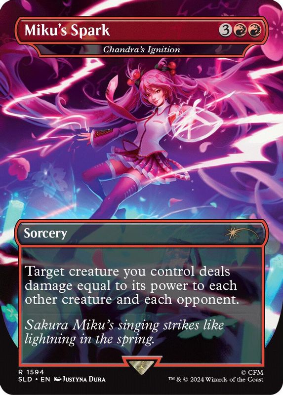 Miku's Spark - Chandra's Ignition (Rainbow Foil) - 1594 - Rare