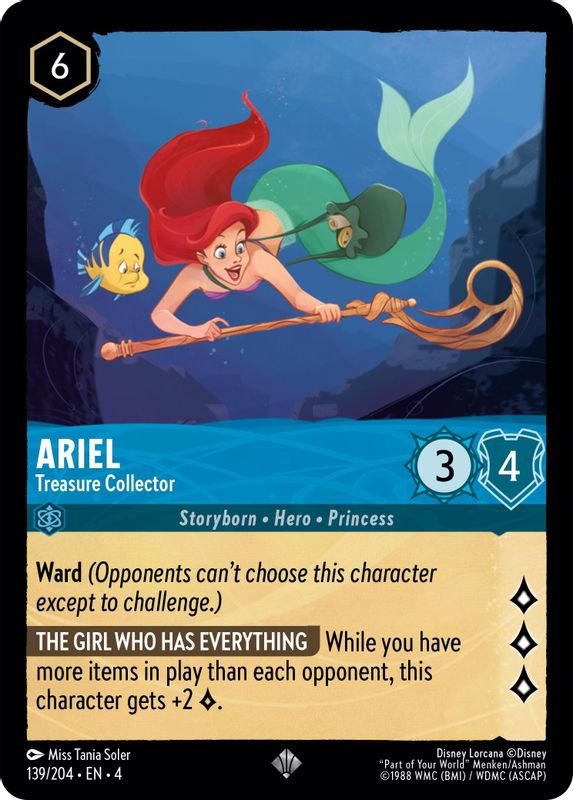 Ariel - Treasure Collector - 139/204 - Super Rare