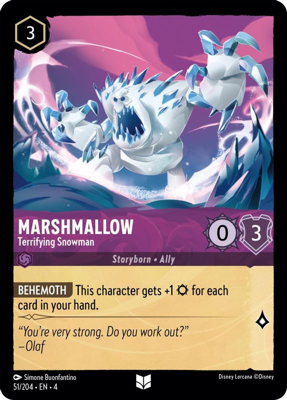 Marshmallow - Terrifying Snowman - 51/204 - Uncommon