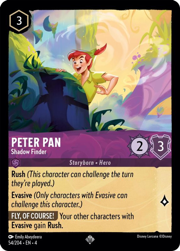 Peter Pan - Shadow Finder - 54/204 - Super Rare