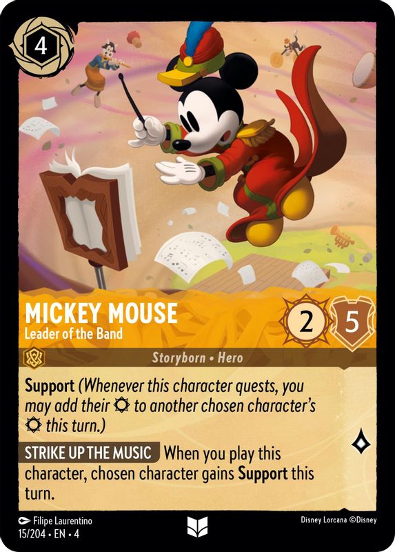 Mickey Mouse - Leader of the Band - 15/204 - Uncommon