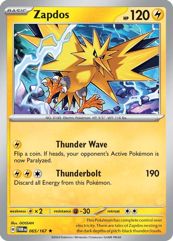 Zapdos - 065/167 - Rare