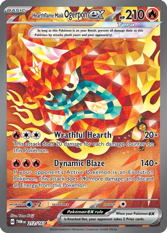 Hearthflame Mask Ogerpon ex - 212/167 - 212/167 - Special Illustration Rare