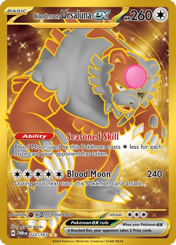 Bloodmoon Ursaluna ex - 222/167 - 222/167 - Hyper Rare