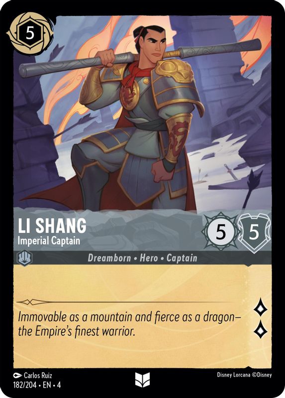 Li Shang - Imperial Captain - 182/204 - Uncommon