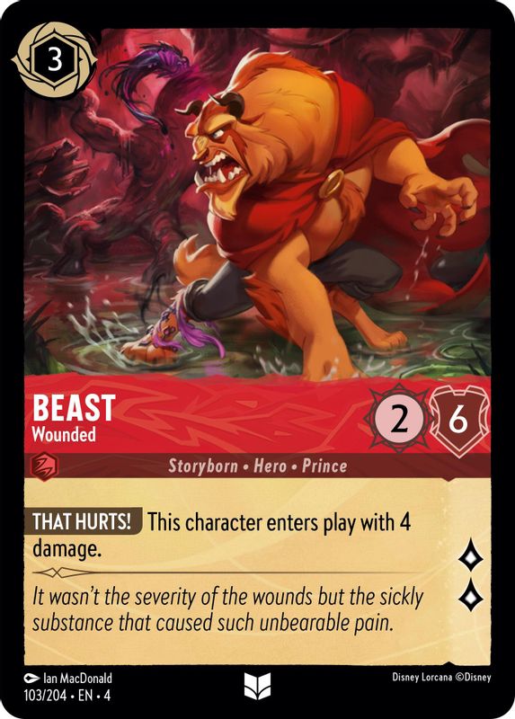 Beast - Wounded - 103/204 - Uncommon