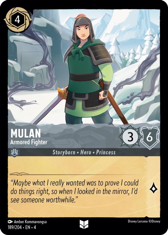 Mulan - Armored Fighter - 189/204 - Uncommon