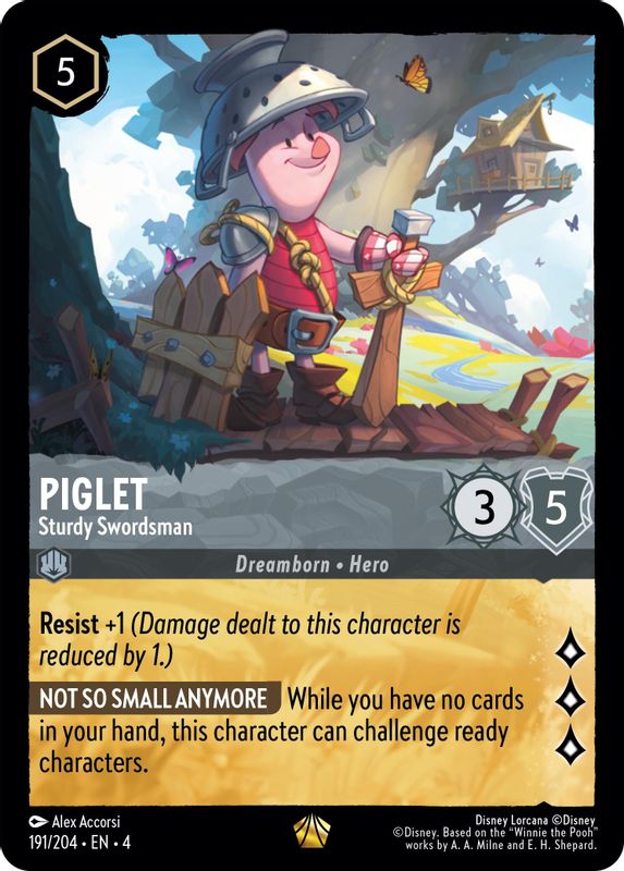 Piglet - Sturdy Swordsman - 191/204 - Legendary