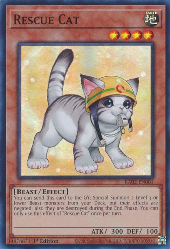 Rescue Cat (Alternate Art) - RA02-EN001 - Super Rare