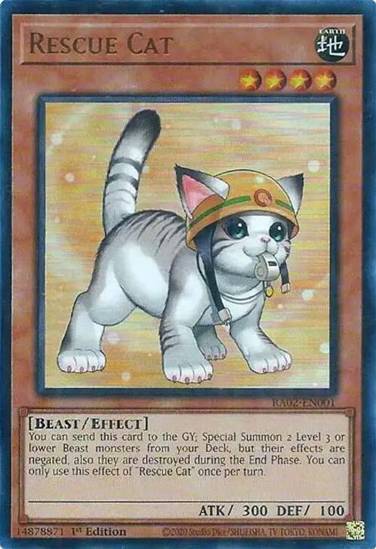 Rescue Cat (Alternate Art) (UR) - RA02-EN001 - Ultra Rare