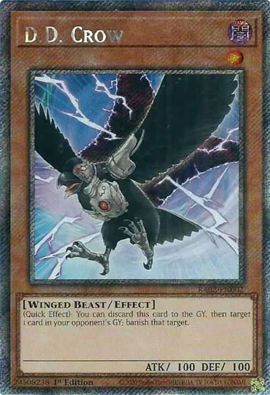 D.D. Crow (Platinum Secret Rare) - RA02-EN002 - Platinum Secret Rare