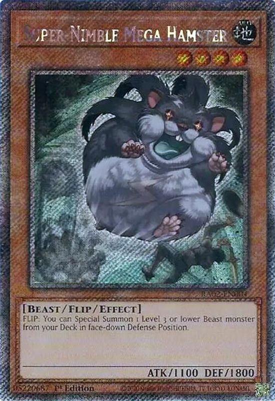 Super-Nimble Mega Hamster (Platinum Secret Rare) - RA02-EN004 - Platinum Secret Rare