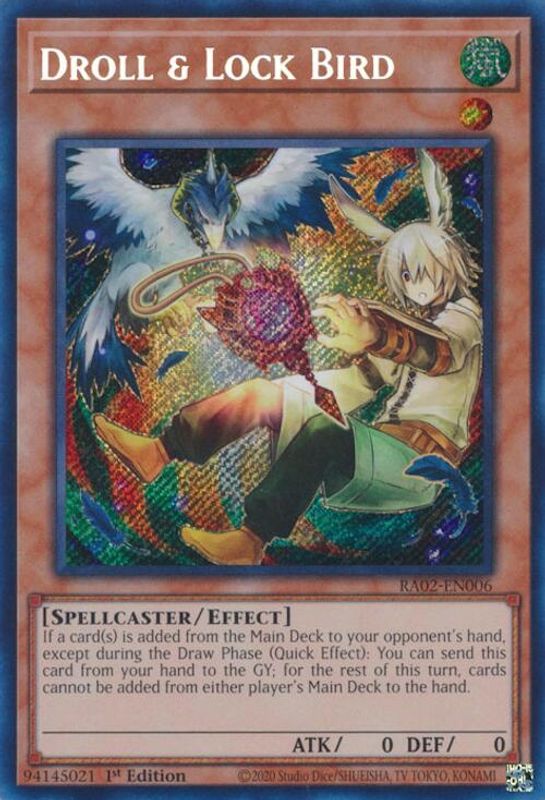 Droll & Lock Bird (Alternate Art) (Secret Rare) - RA02-EN006 - Secret Rare