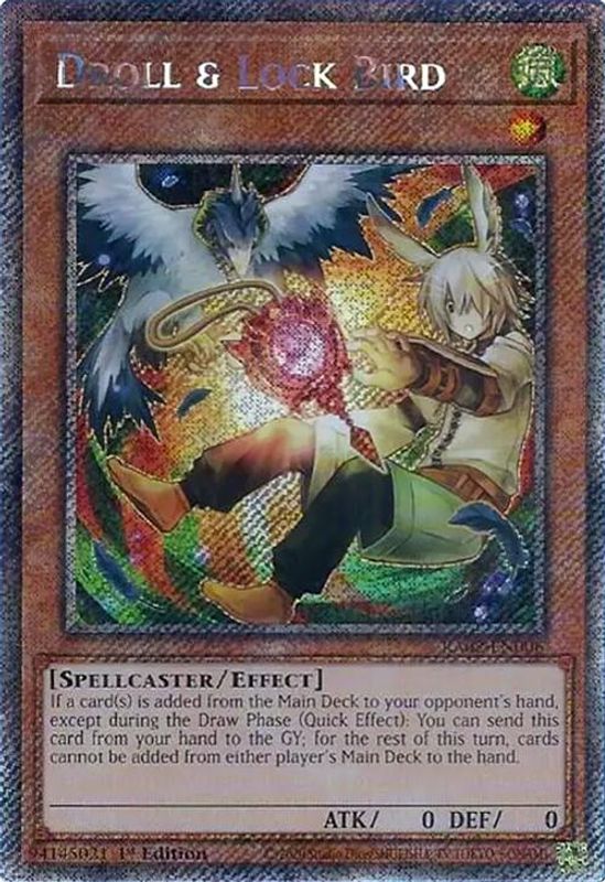 Droll & Lock Bird (Alternate Art) (Platinum Secret Rare) - RA02-EN006 - Platinum Secret Rare