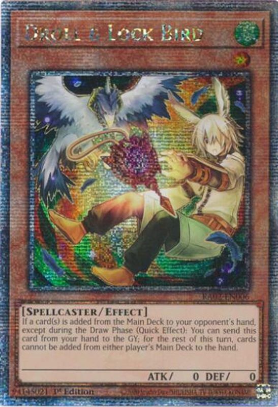 Droll & Lock Bird (Alternate Art) (Quarter Century Secret Rare) - RA02-EN006 - Quarter Century Secret Rare