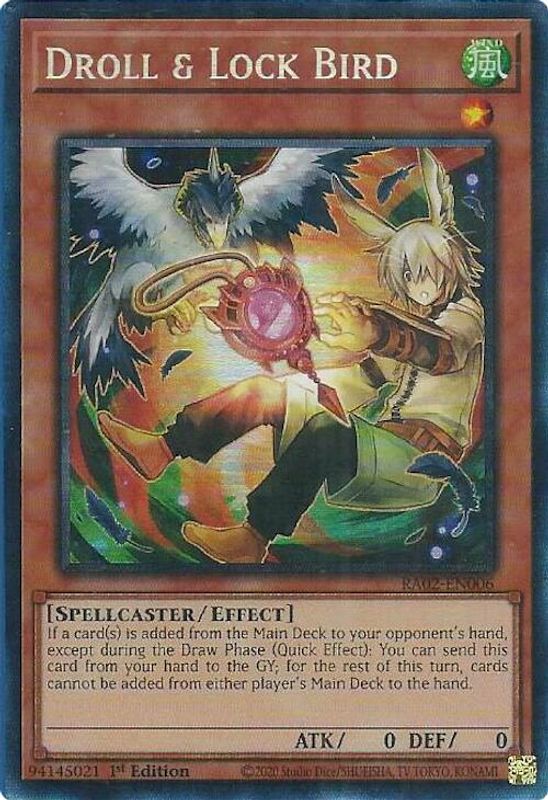 Droll & Lock Bird (Alternate Art) (PCR) - RA02-EN006 - Prismatic Collector's Rare