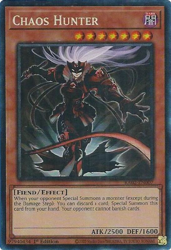 Chaos Hunter (PCR) - RA02-EN007 - Prismatic Collector's Rare