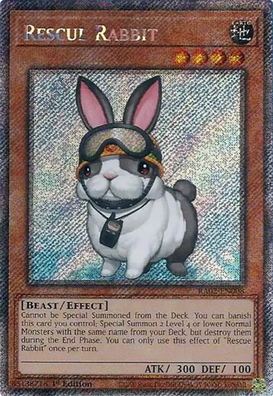 Rescue Rabbit (Platinum Secret Rare) - RA02-EN008 - Platinum Secret Rare