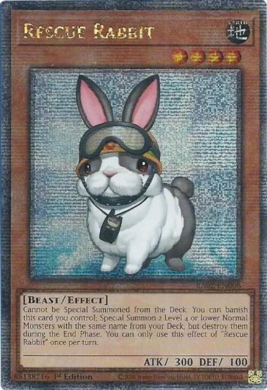 Rescue Rabbit (Quarter Century Secret Rare) - RA02-EN008 - Quarter Century Secret Rare