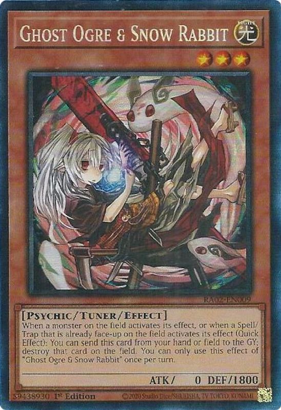 Ghost Ogre & Snow Rabbit (Alternate Art) (PCR) - RA02-EN009 - Prismatic Collector's Rare