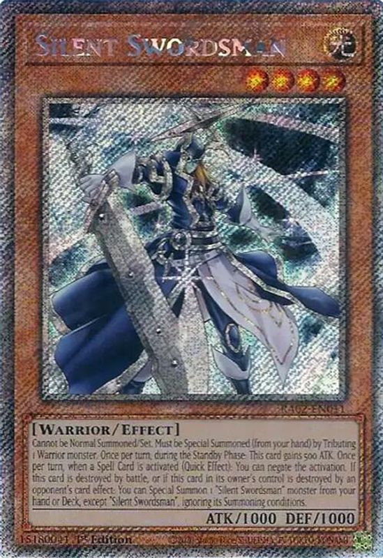 Silent Swordsman (Platinum Secret Rare) - RA02-EN011 - Platinum Secret Rare