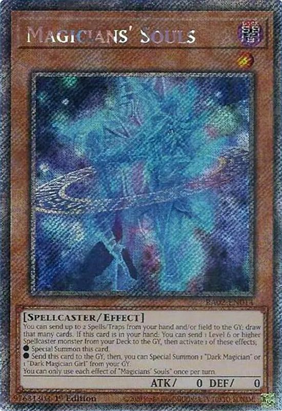 Magicians' Souls (Platinum Secret Rare) - RA02-EN014 - Platinum Secret Rare