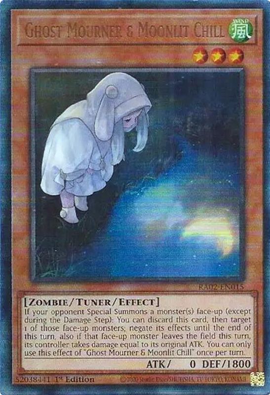 Ghost Mourner & Moonlit Chill (Alternate Art) (PUR) - RA02-EN015 - Prismatic Ultimate Rare