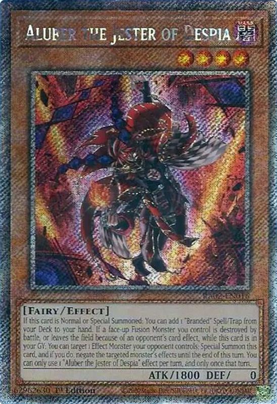 Aluber the Jester of Despia (Platinum Secret Rare) - RA02-EN016 - Platinum Secret Rare