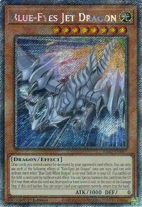 Blue-Eyes Jet Dragon (Platinum Secret Rare) - RA02-EN017 - Platinum Secret Rare