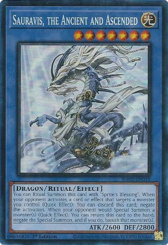 Sauravis, the Ancient and Ascended (PCR) - RA02-EN019 - Prismatic Collector's Rare