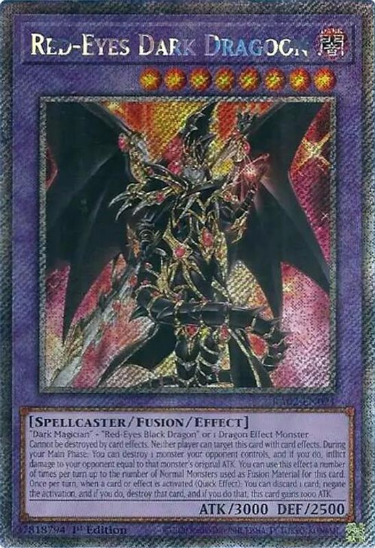 Red-Eyes Dark Dragoon (Platinum Secret Rare) - RA02-EN021 - Platinum Secret Rare