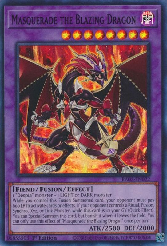 Masquerade the Blazing Dragon - RA02-EN022 - Super Rare