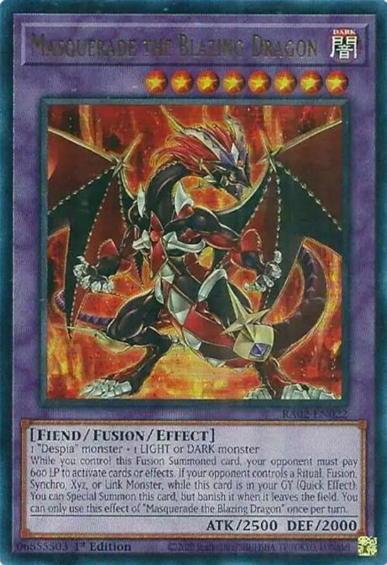 Masquerade the Blazing Dragon (UR) - RA02-EN022 - Ultra Rare