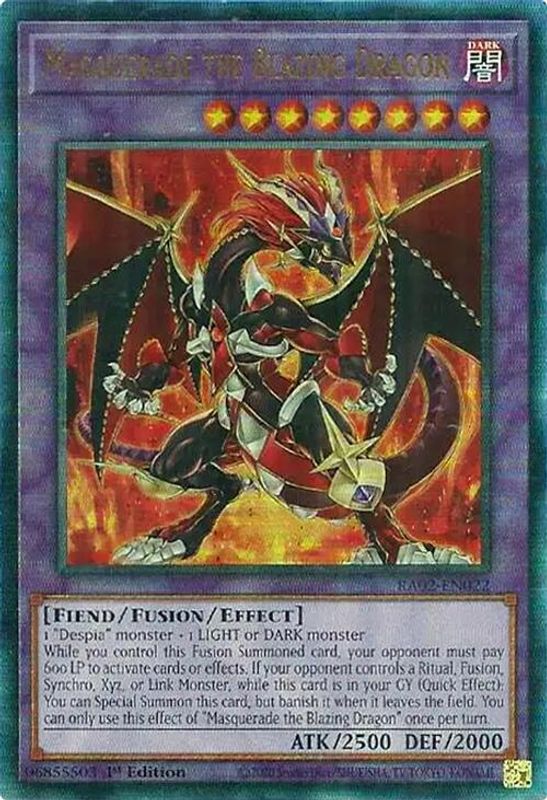 Masquerade the Blazing Dragon (PUR) - RA02-EN022 - Prismatic Ultimate Rare